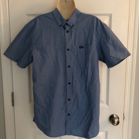 rvca slim fit button up